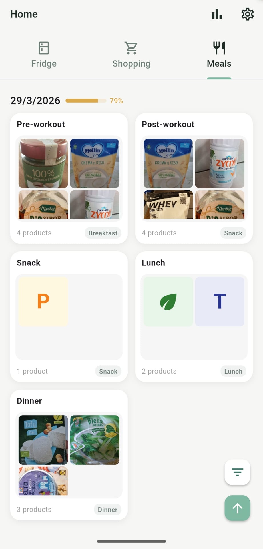 Meal logging with nutritional details